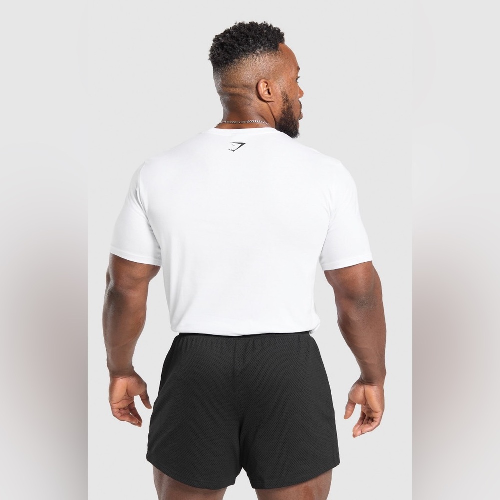 GYMSHARK Men's 2012 Lifting T-Shirt White- NWT - Picture 3 of 7